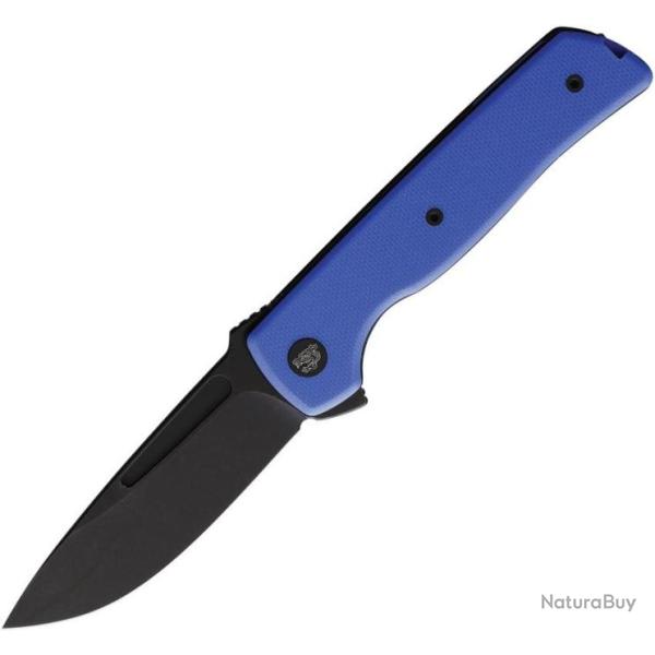 Couteau Terzuola Tactical ATCF Lite Blue Manche G-10 Lame Acier Nitro-V Linerlock Clip  FF010LB