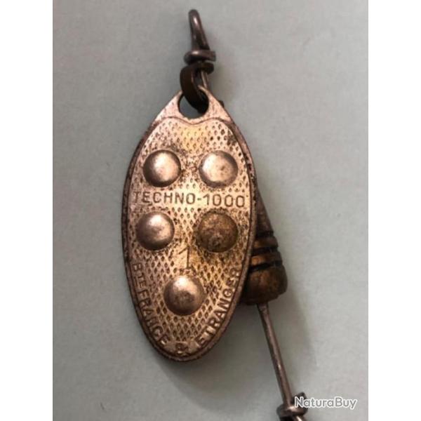 1 cuillre argent 2,5 cm pche truite occasion collection .Techno 1000 . N 1