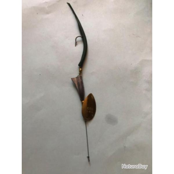 1 cuill�re ribis 222 or 3 cm p�che carnassier occasion collection . Vert avan�on 12 gr