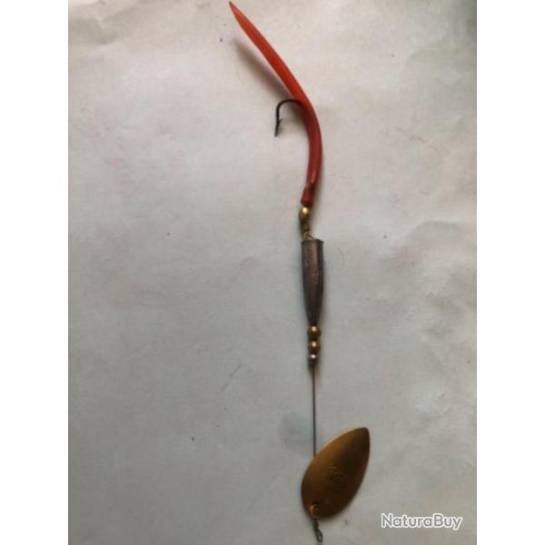 1 cuill�re ribis 222 or 3 cm p�che carnassier occasion collection . Rouge avan�on 12 gr