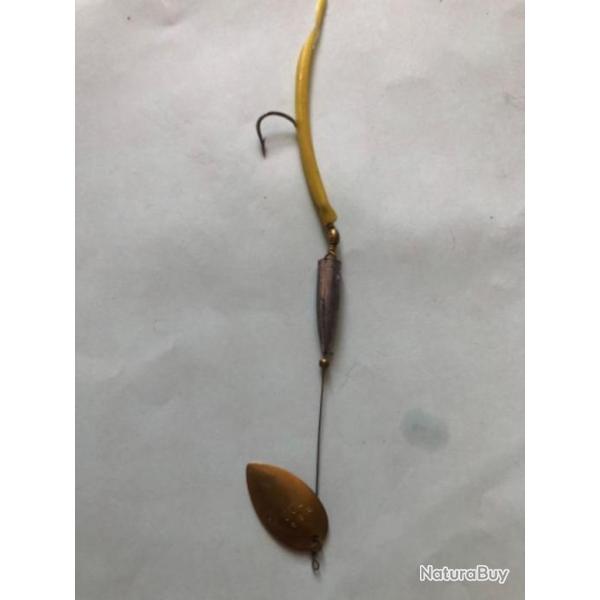 1 cuill�re ribis 222 or 3 cm p�che carnassier occasion collection . Jaune avan�on 12 gr