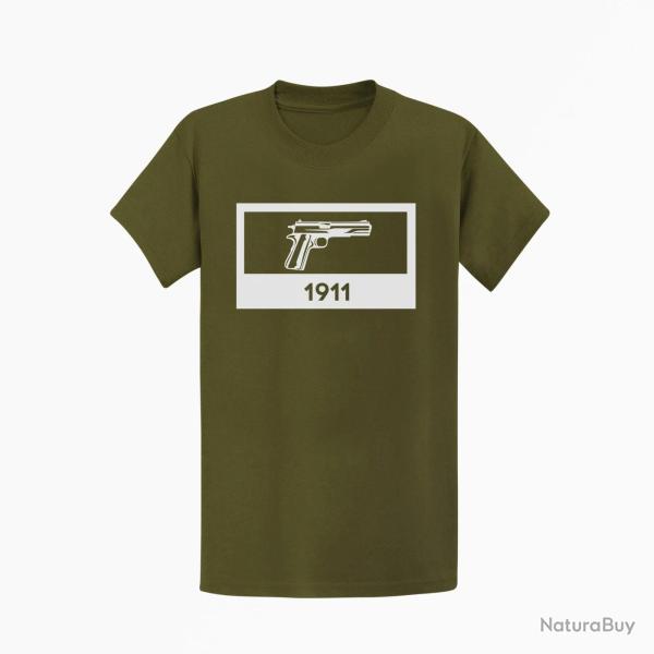 T shirt ARME 1911 Kaki Blanc