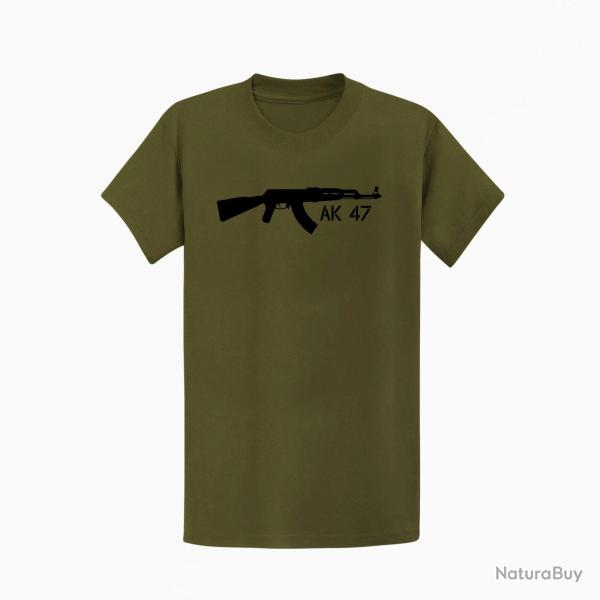 T shirt ARME AK 47 Kaki Noir
