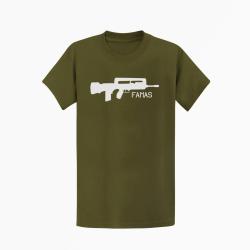 T shirt ARME Famas Kaki Blanc