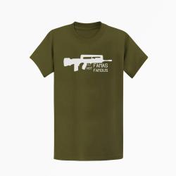 T shirt ARME Famas Not Famous Kaki Blanc