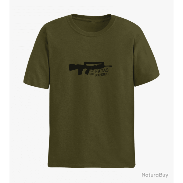 T shirt ARME Famas Not Famous Army Noir