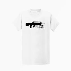 T shirt ARME Famas Not Famous Blanc