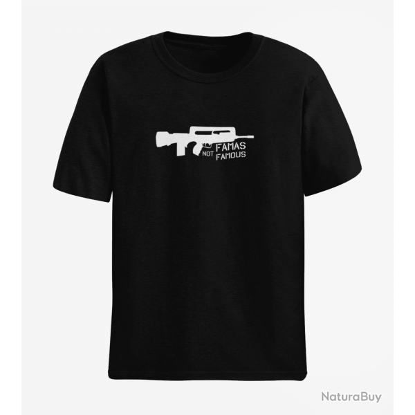 T shirt ARME Famas Not Famous Noir