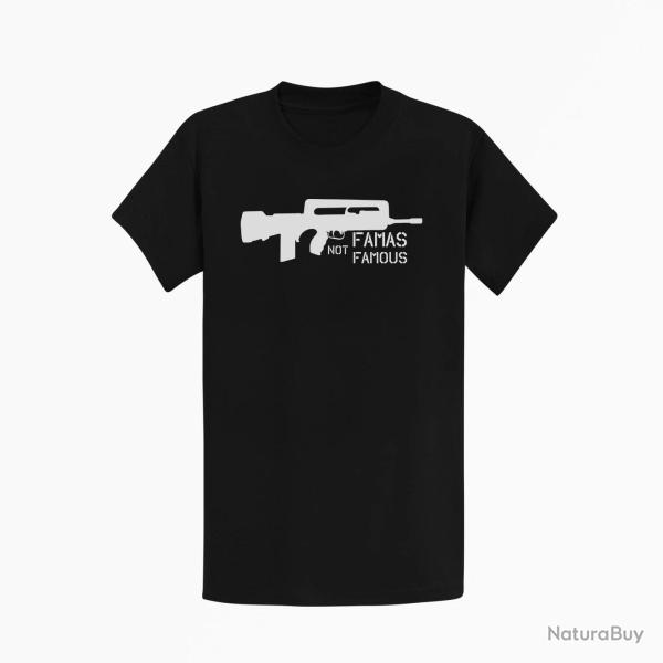 T shirt ARME Famas Not Famous Noir