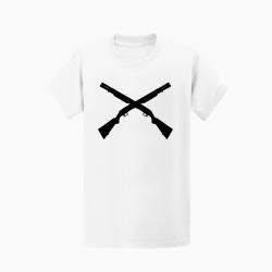 T shirt ARME Fusil &agrave; pompe Blanc