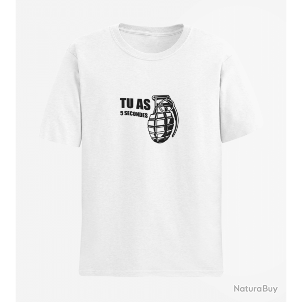 T shirt ARME Grenade Blanc