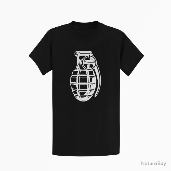 T shirt ARME Grenade Noir