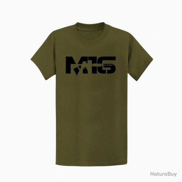 T shirt ARME M16 1 Kaki Noir