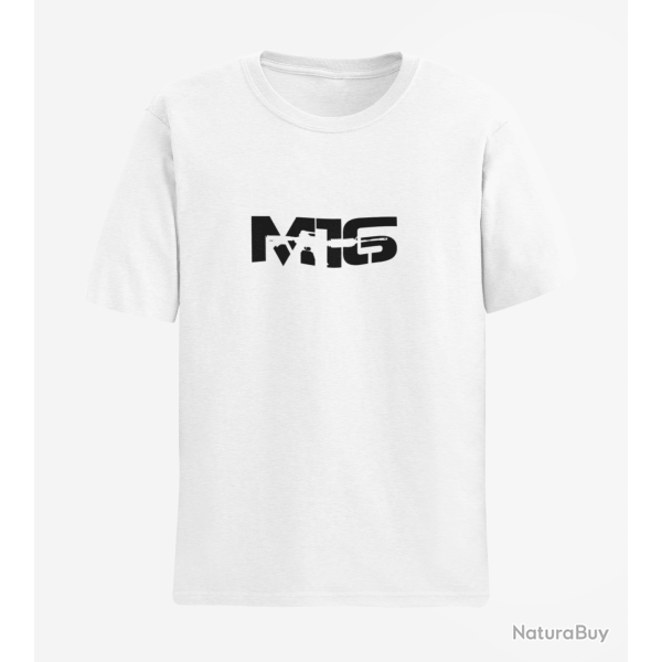 T shirt ARME M16 1 Blanc