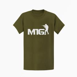 T shirt ARME M16 3 Kaki Blanc