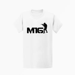 T shirt ARME M16 3 Blanc