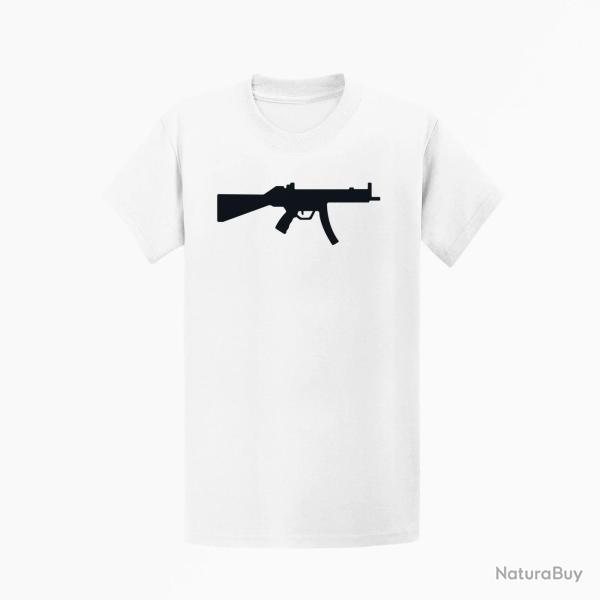 T shirt Armes MP5 Blanc
