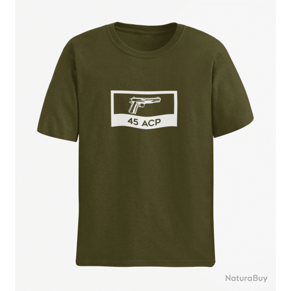 T shirt 1991 45 ACP Army Blanc