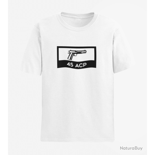 T shirt 1991 45 ACP Blanc
