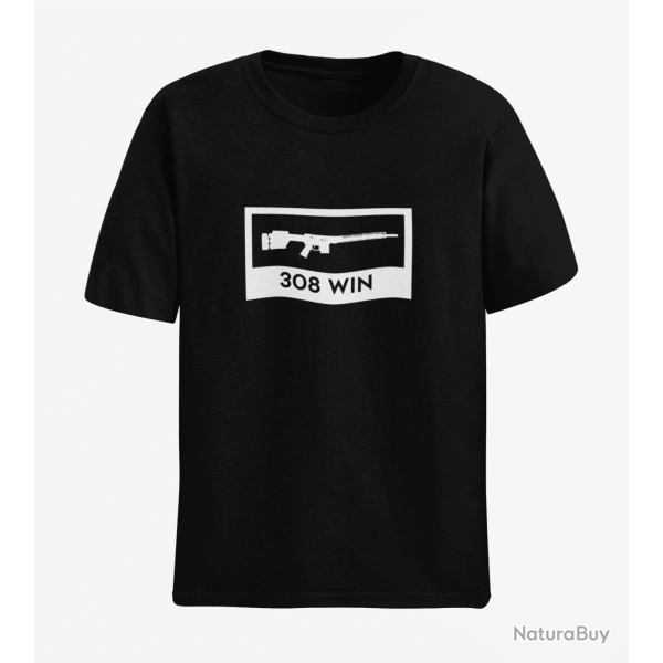 T shirt AR10 308 win Noir