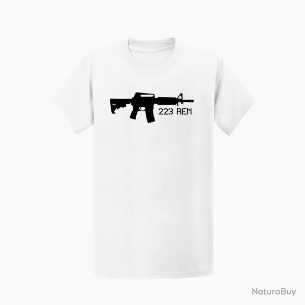 T shirt ARMES AR15 223 rem Blanc