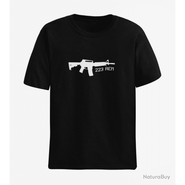 T shirt AR15 223 rem Noir