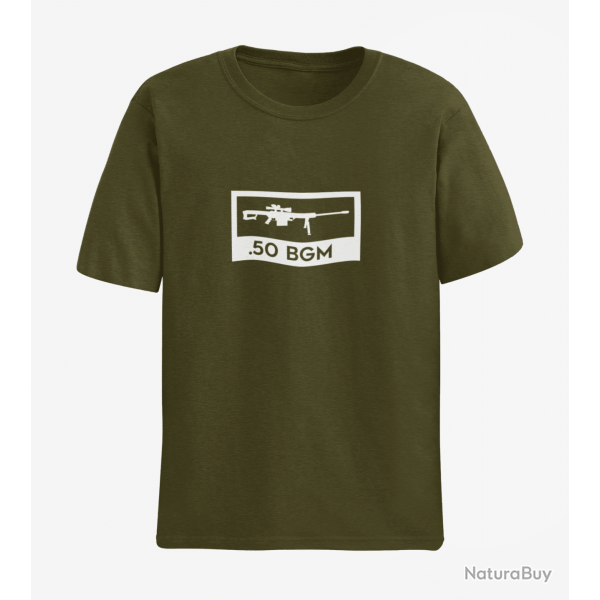 T shirt BARRETT 50 Army Blanc