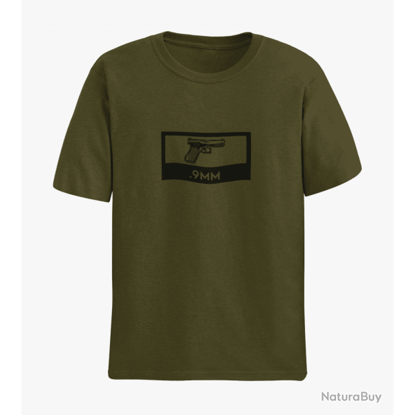 T shirt Glock 9mm Army Noir