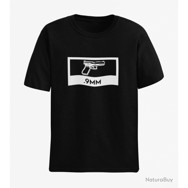 T shirt Glock 9mm Noir