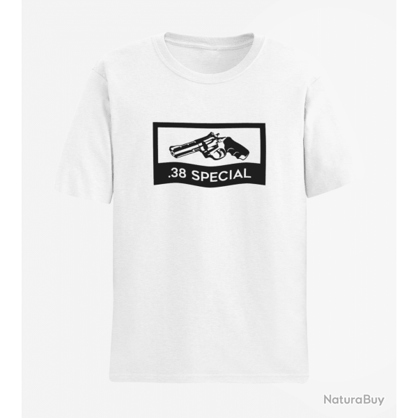 T shirt Revolver 38 Special Blanc