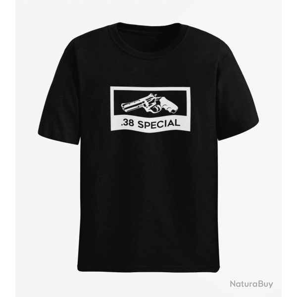T shirt Revolver 38 Special Noir
