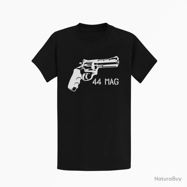 T shirt ARMES Revolver 44 mag Noir