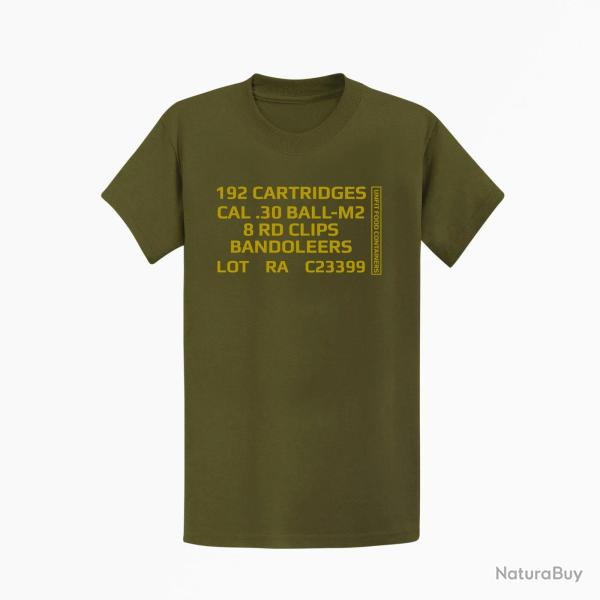 T shirt CAISSE MUNITIONS 30 Kaki Couleur