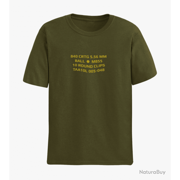 T shirt CAISSE MUNITIONS 5.56 Army