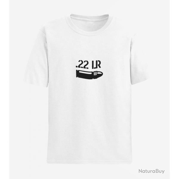 T shirt CARTOUCHE 22LR Blanc