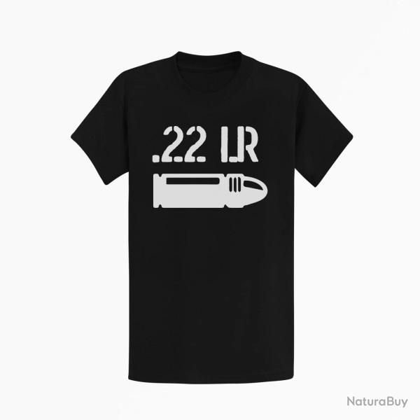 T shirt CARTOUCHE 22LR Noir