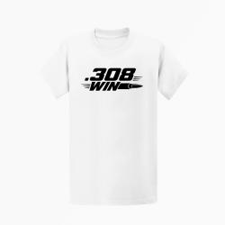 T shirt Tir Sportif 308 Win Cartouche Blanc