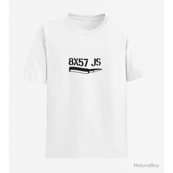 T shirt CARTOUCHE 8x57 JS Blanc