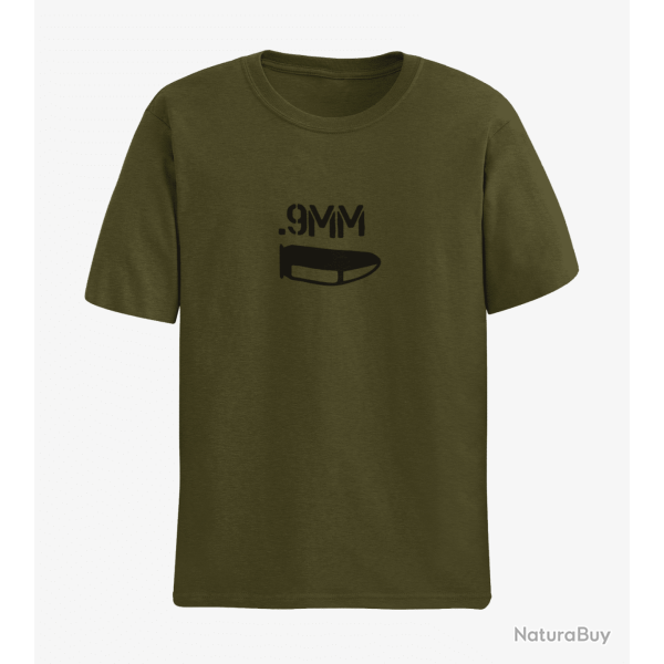 T shirt CARTOUCHE 9mm Army Noir
