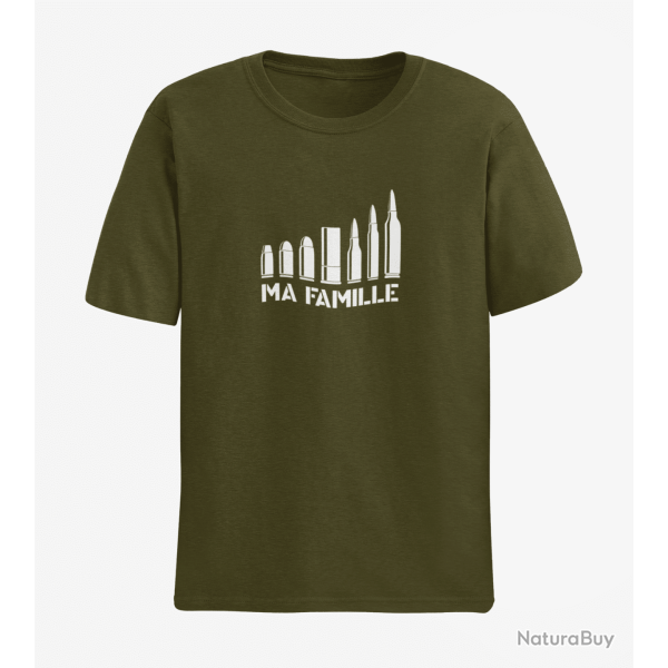 T shirt CARTOUCHES Army Blanc