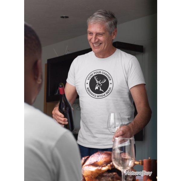 T SHIRT CHASSE Vivre pour chasser