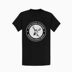 T shirt CHASSE Vivre pour chasser Noir