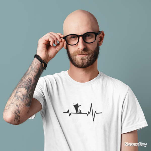 T SHIRT CHASSE Battement de coeur