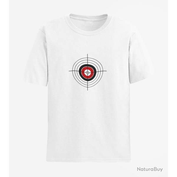 T shirt TARGET CIBLE Rouge Blanc
