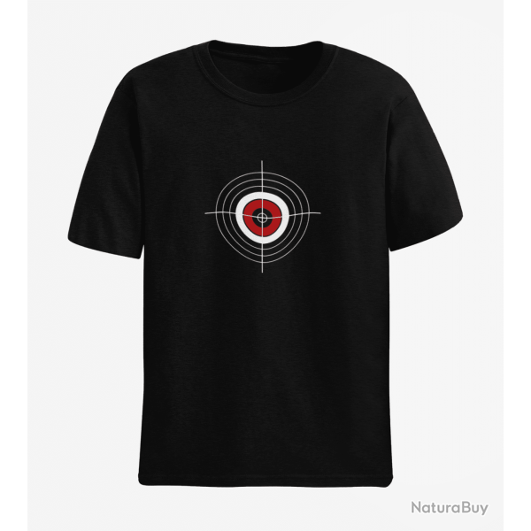 T shirt TARGET CIBLE Rouge Noir