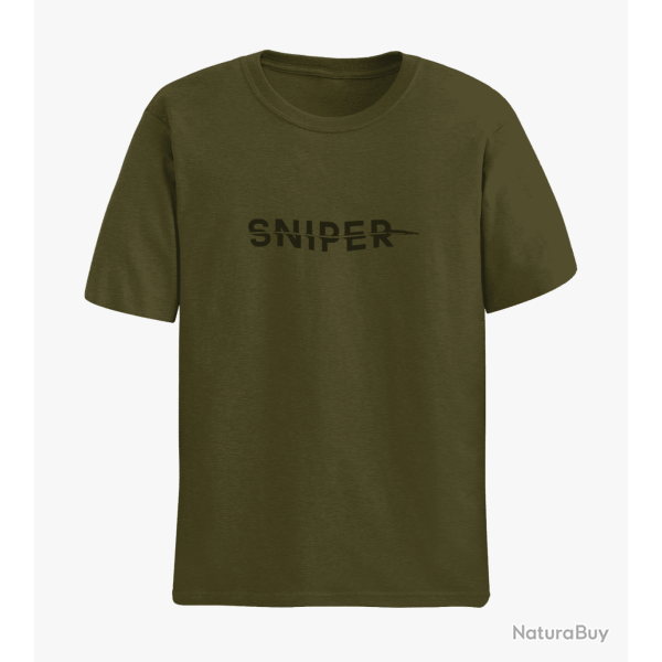 T shirt SNIPER Army Noir