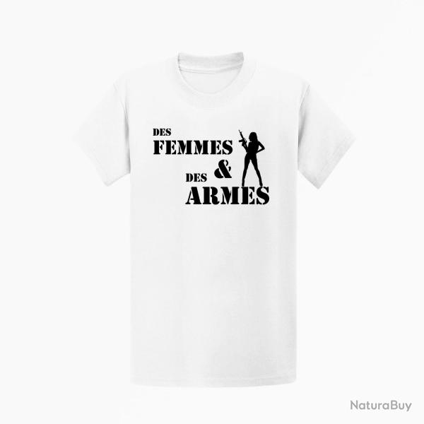 T shirt DES FEMMES DES ARMES Blanc