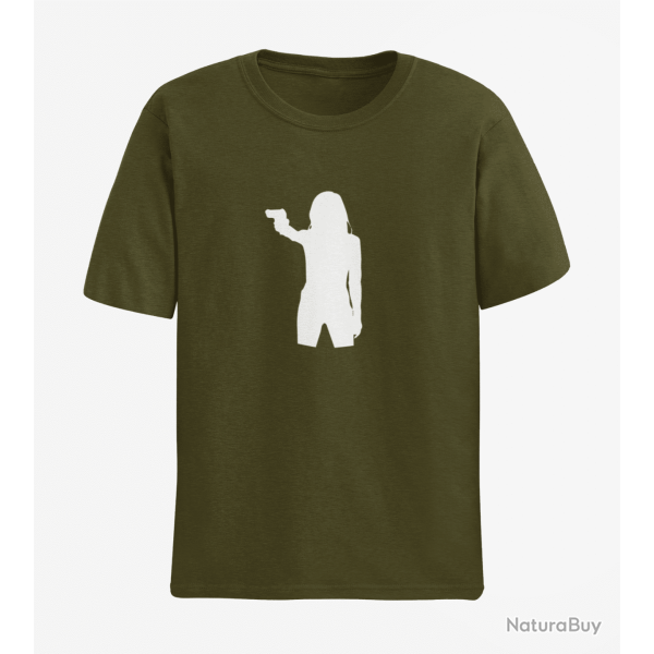T shirt FEMME Arme de Poing Army Blanc