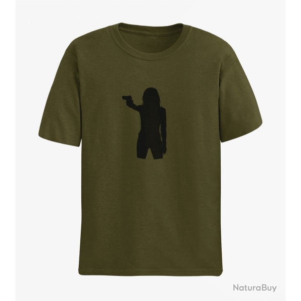T shirt FEMME Arme de Poing Army Noir