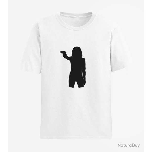 T shirt FEMME Arme de Poing Blanc